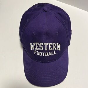 Western football purple baseball hat junior adjustable